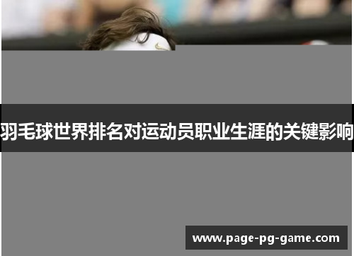 羽毛球世界排名对运动员职业生涯的关键影响